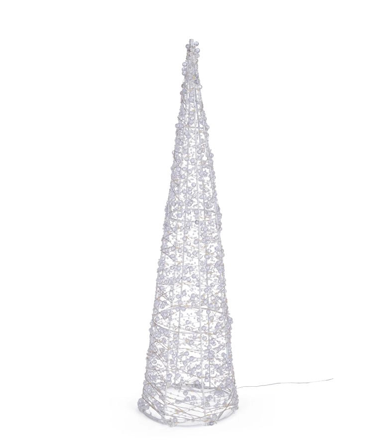 ALBERO LUMINOSO MINIMAL BIANCO 400 MICROLED DECORAZIONE INVERNALE ELLARY H60 BIO