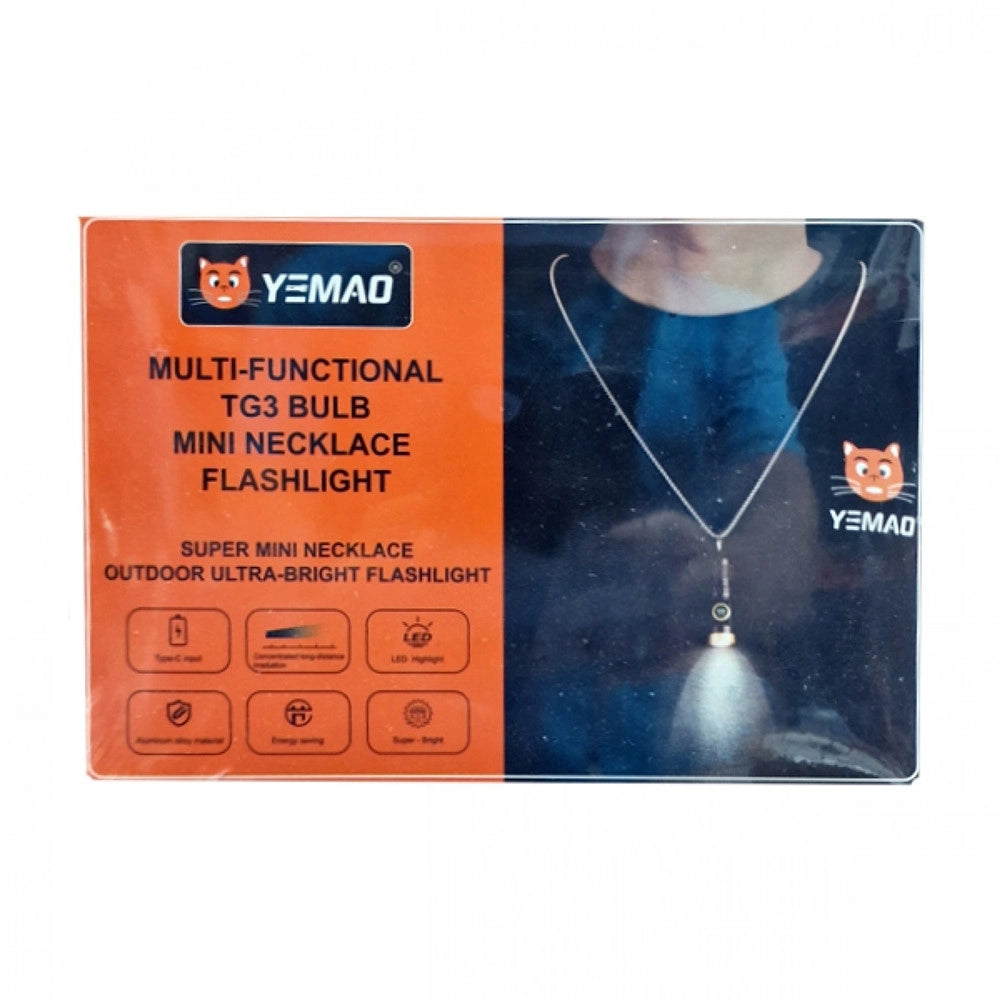Trade Shop - Mini Torcia A Led Ricaricabile Portachiavi ​​metallo Con Bulbo Tg3 Multifunzionale -