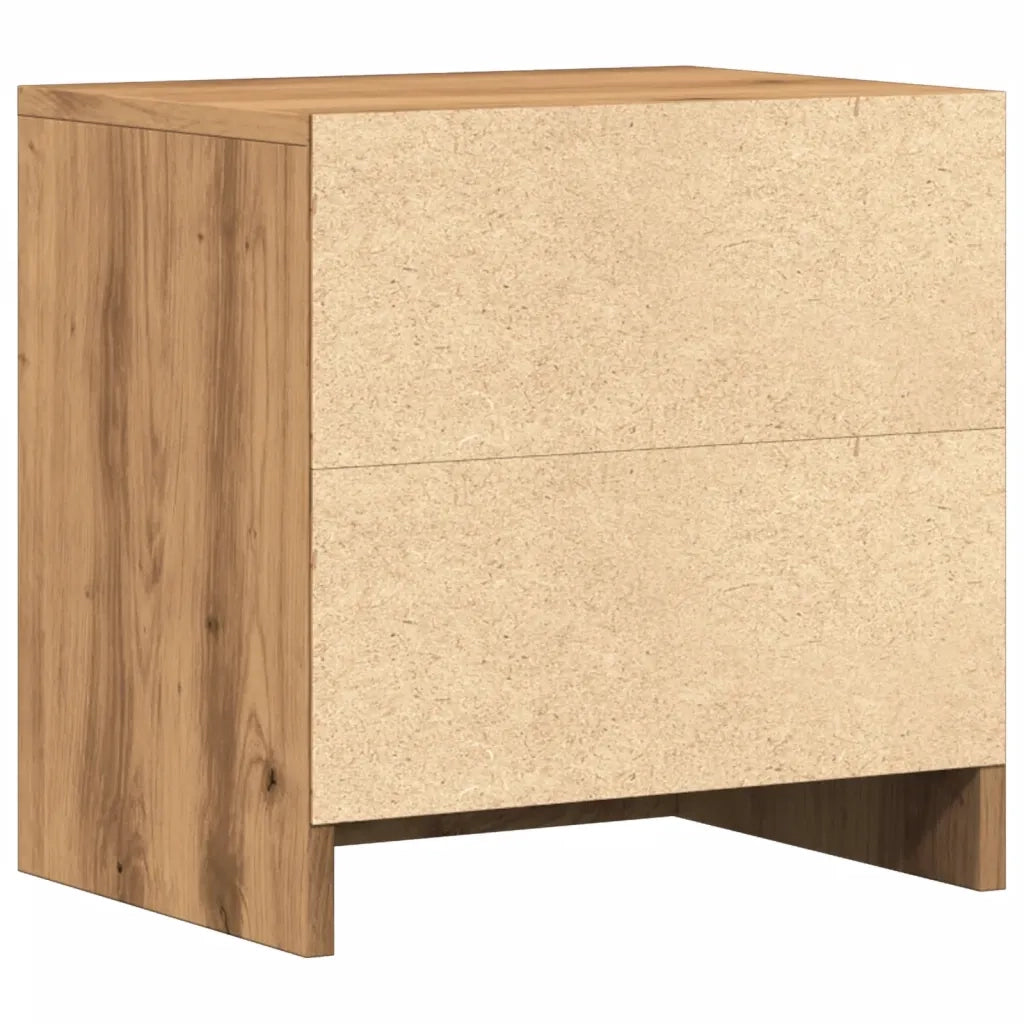 Comodino | Armadio da Notte | Mobiletto da notte Rovere Artigianale 40x30x40 cm in Legno Multistrato