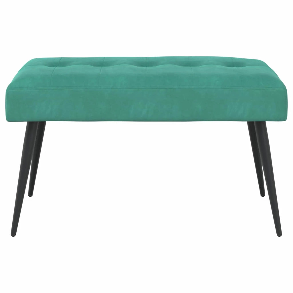 Panchina con bottoni imbottiti Turchese 80 x 40 x 46 cm Velluto 42038525