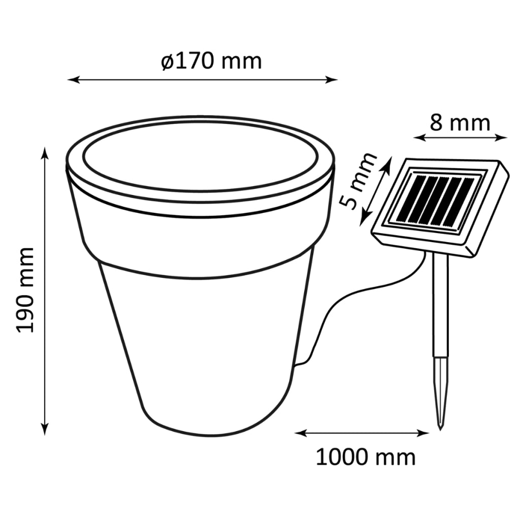 Lampada solare LED vaso bianco 4000K Polux 315601 IP44