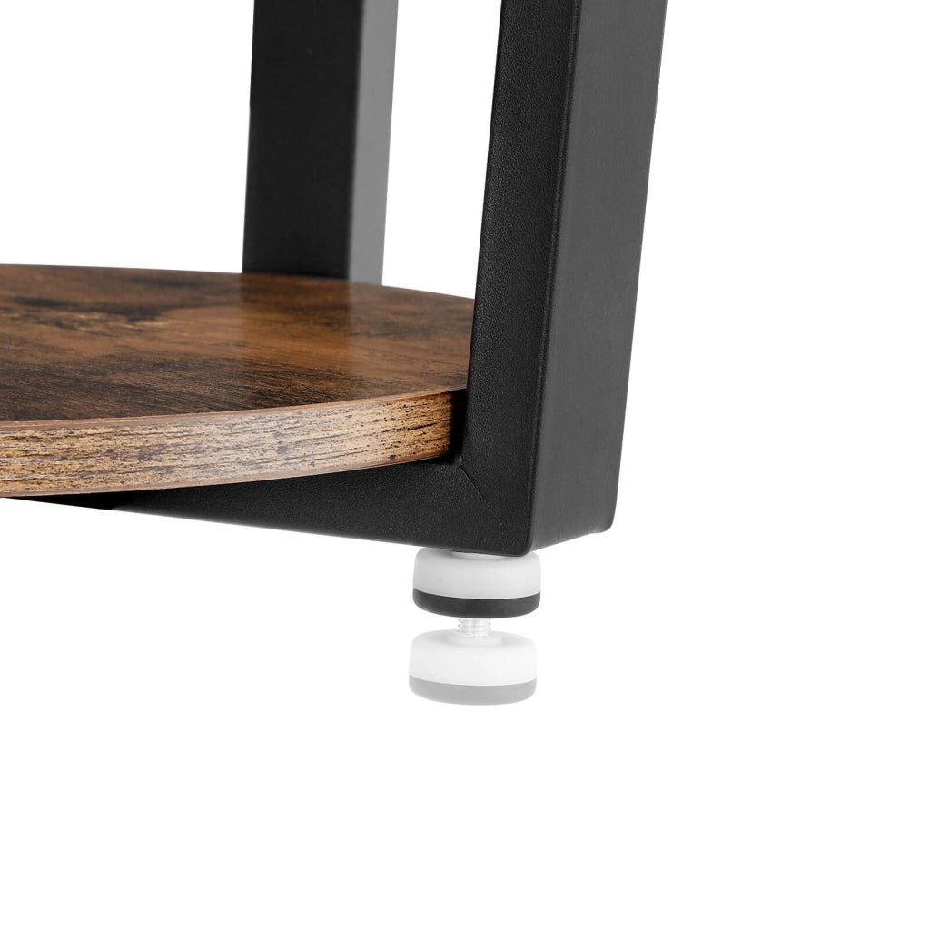 Tavolino rotondo laterale/tavolino laterale in stile industriale 50 x 50 x 57 cm facile da montare struttura in ferro per soggiorno/camera da letto stabile stile retrò 12_0007545