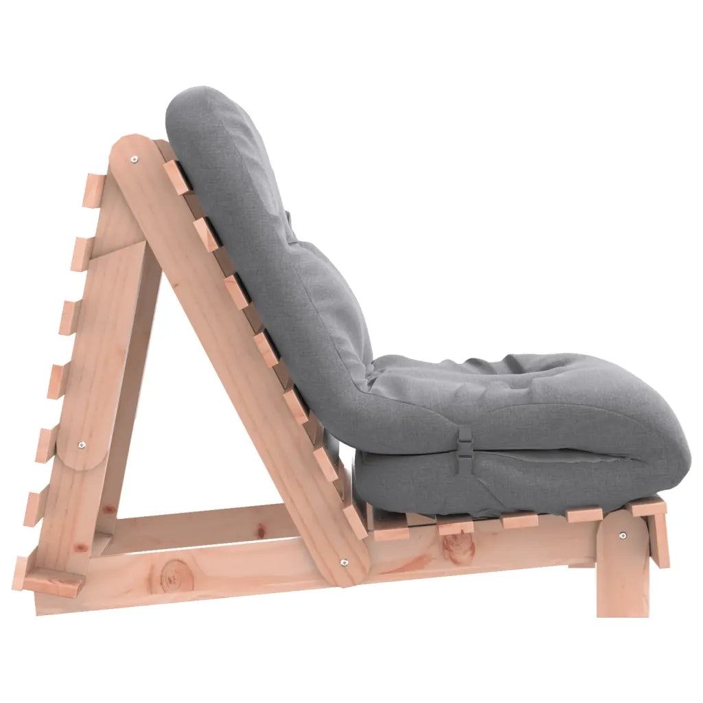 Divano Letto Futon con Materasso 60x206x11cm Massello Douglas