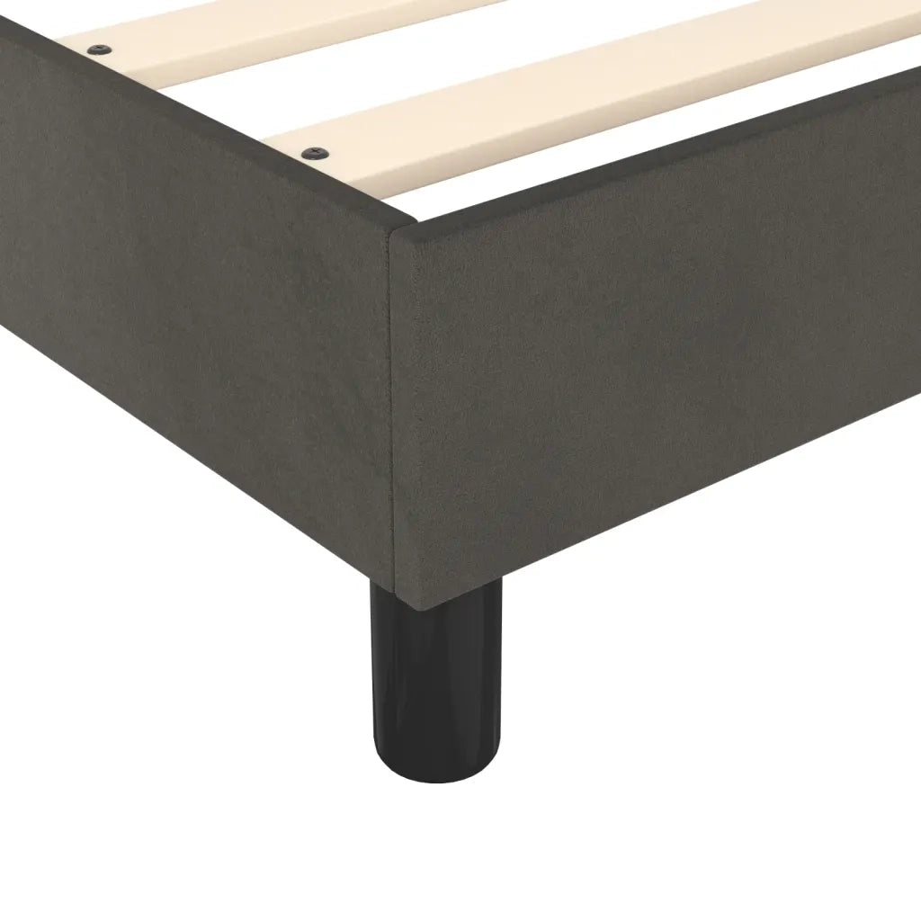 Struttura Letto a Rete a Molle-Giroletto Grigio Scuro 140x190 cm Velluto 685133