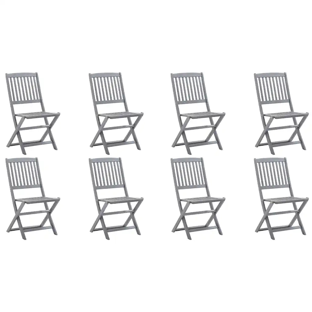 Sedie da Giardino Pieghevoli 8 pz con Cuscini Massello Acacia cod mxl 76263