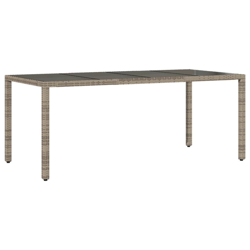Set da Pranzo da Giardino 7 Pezzi  Grigio Polyrattan
