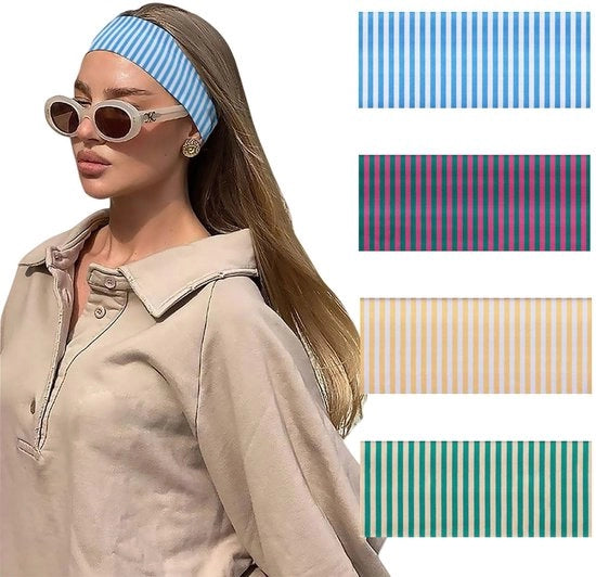 Cinturino per Capelli in Poliester/Spandex - Adatto per Yoga e Corsa - Donna - Antiscivolo - Regolabile