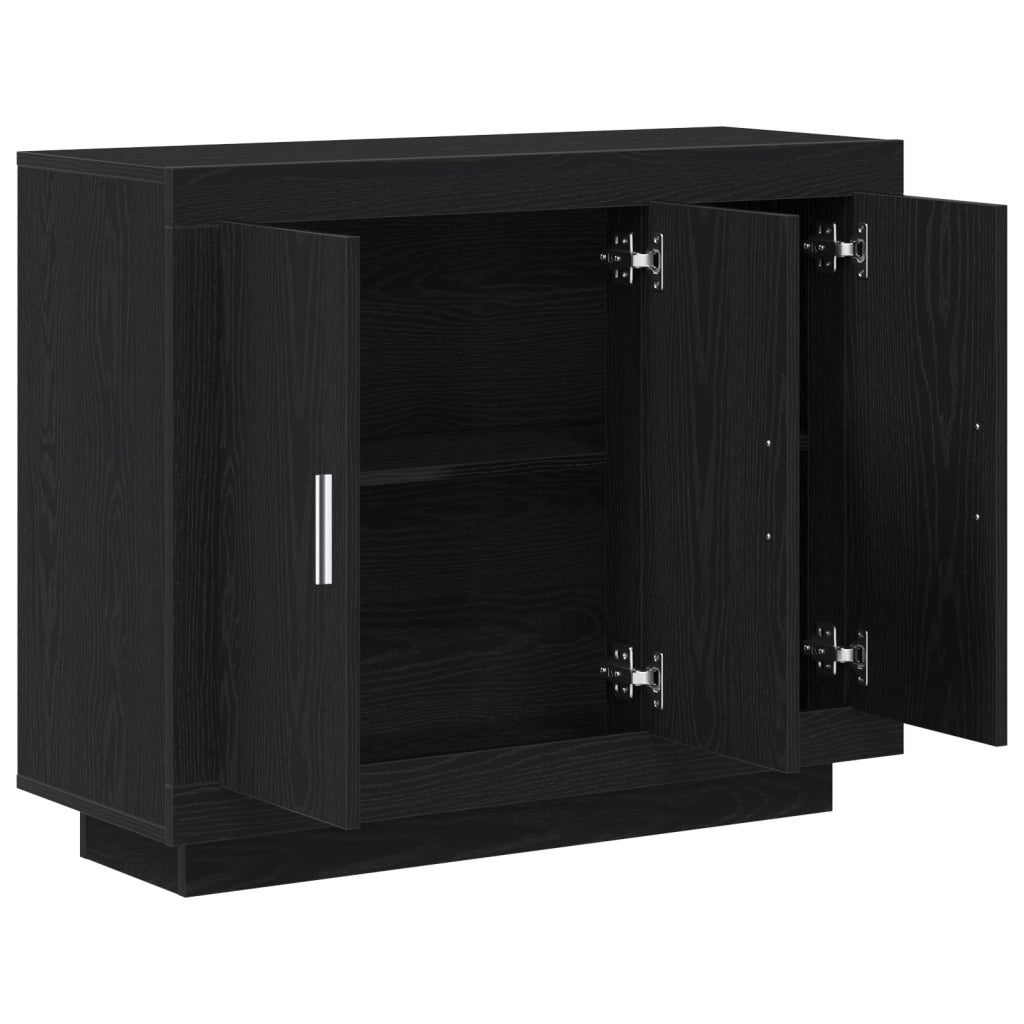 Mobile TV  Nero Rovere 92x35x75 cm in Legno Ingegnerizzato