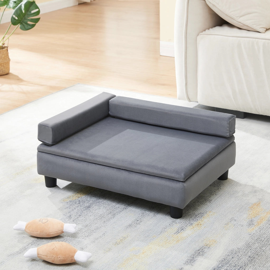 Cuccia Per Animali Domestici Salkonssad Imbottita con Cuscini - Grigio [en.casa]
