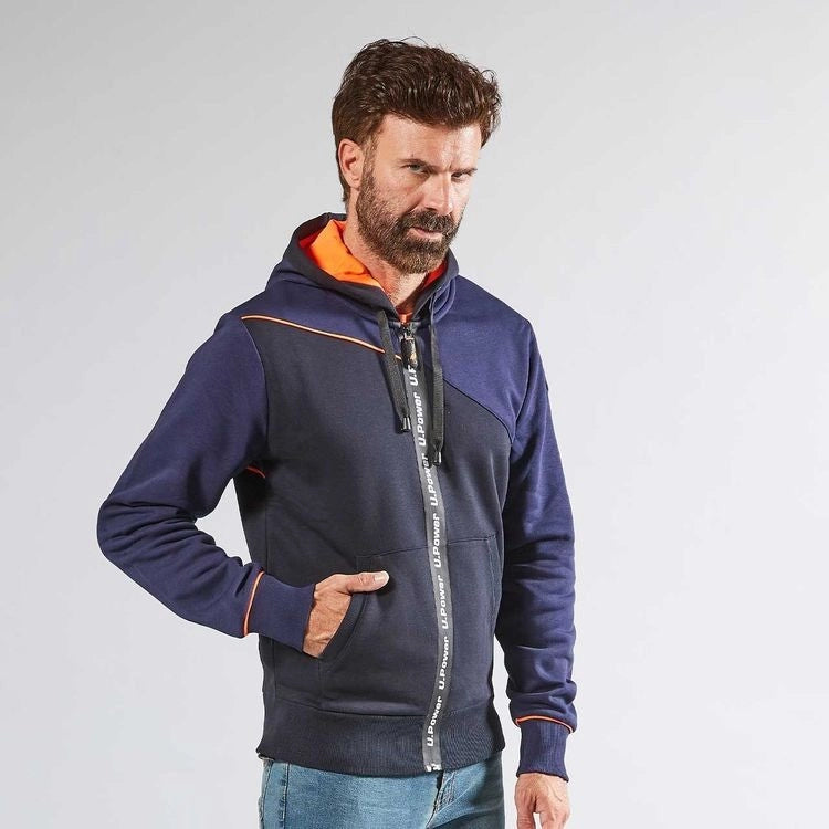 Felpa Full Zip con Cappuccio Jupiter Upower Deep Blue L