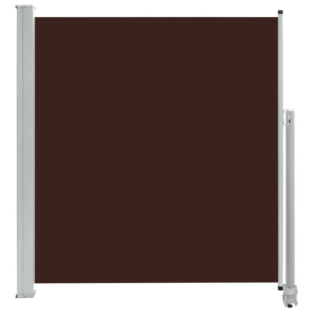 Tenda da sole laterale retrattile/schermo protettivo per patio giardino terrazza balcone 140 x 300 cm marrone 02_0007229