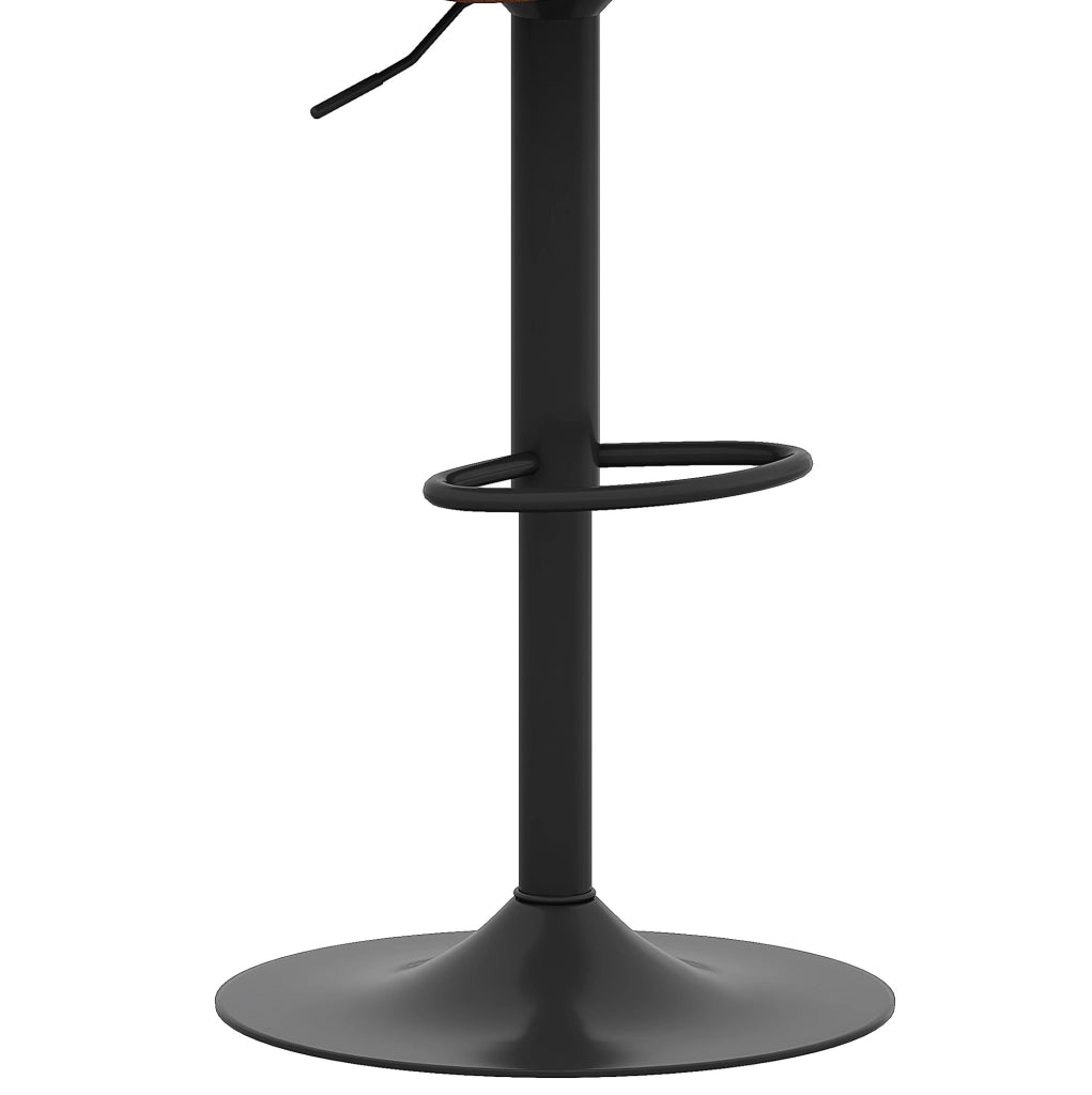 Set tavolo bar rotondo in vetro Ø89 cm con 2 sgabelli girevoli marroni