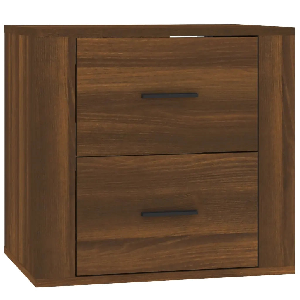 Comodino | Armadio da Notte | Mobiletto da notte a Muro Rovere Marrone 50x36x47 cm