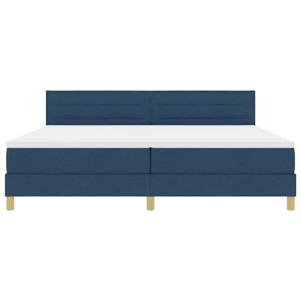 Letto a molle con cuscino con testiera Blu 200 x 200 cm Tessuto 3338873