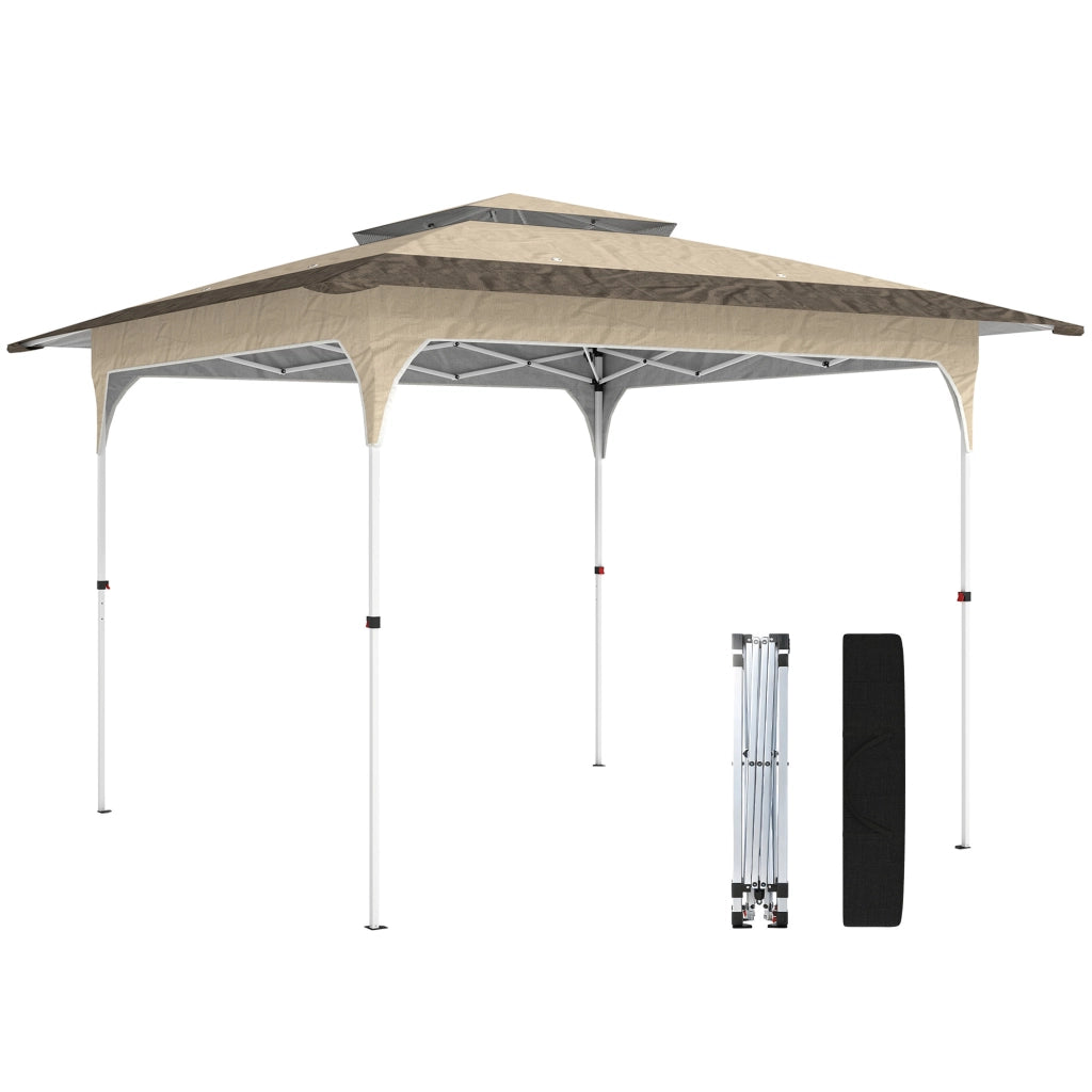 Tenda da giardino pieghevole ¨C zephmum ¨C caqui 3.5x3.5 m
