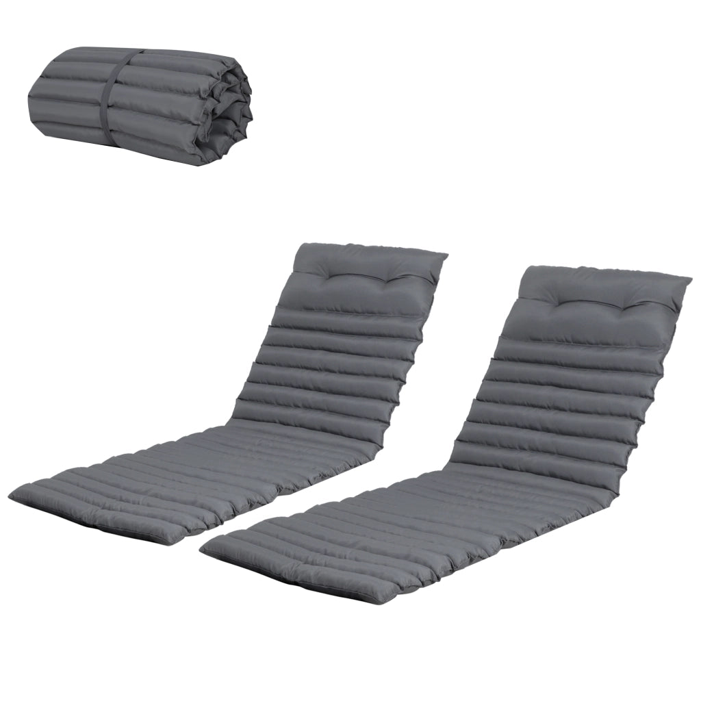 Set 2 Cuscini per Lettino da Giardino ¨C MINIMAL ¨C Grigio