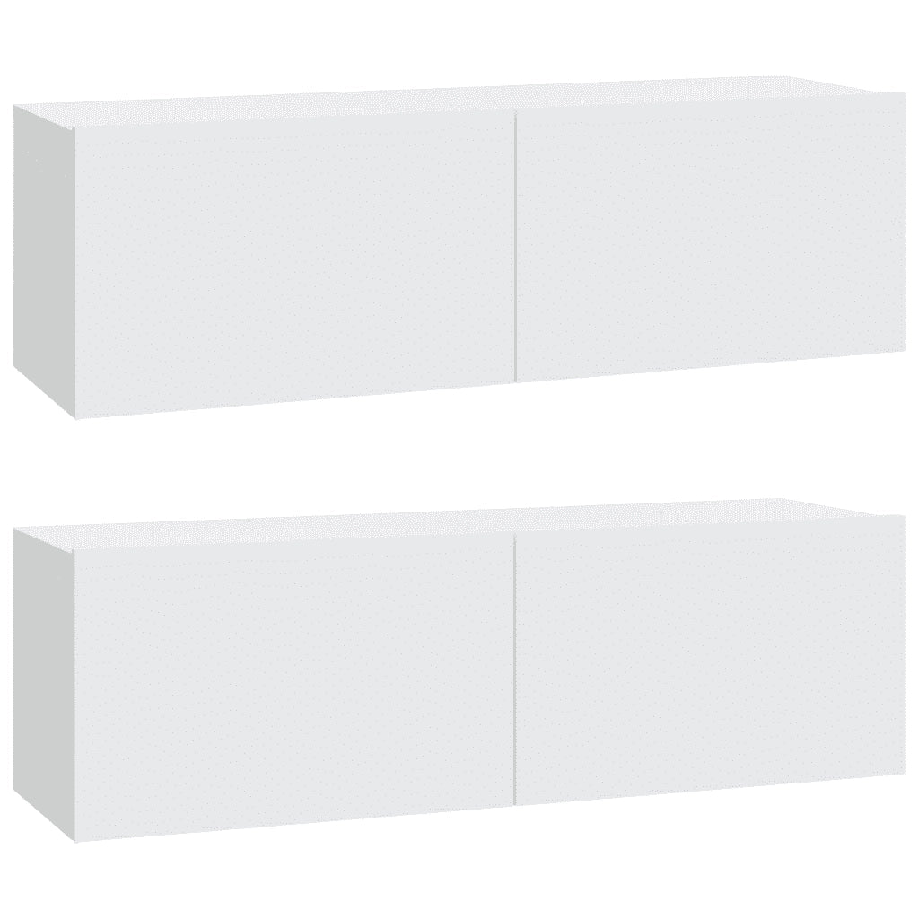 Set di Mobili Porta TV 4 pz Bianco in Legno Multistrato 3114326