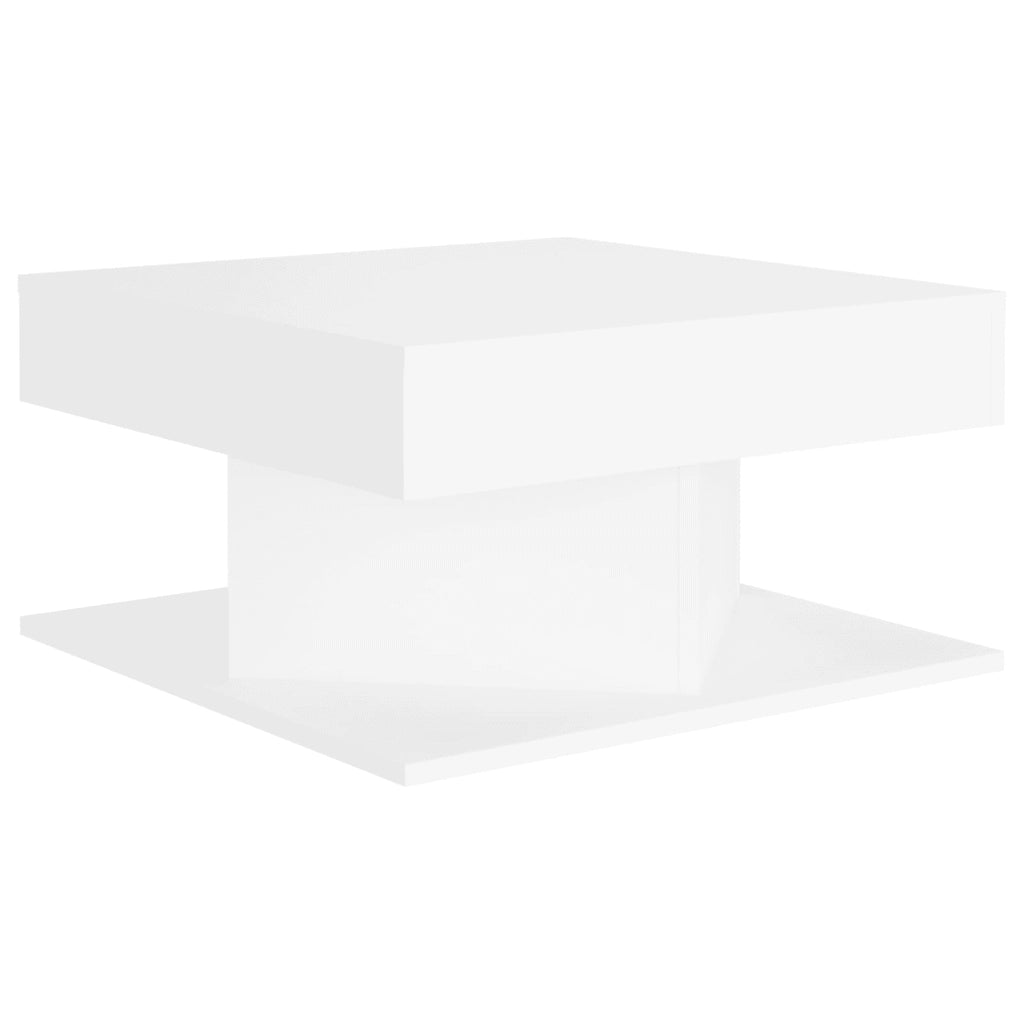 Tavolino da Salotto Bianco 57x57x30 cm in Legno Multistrato 808368