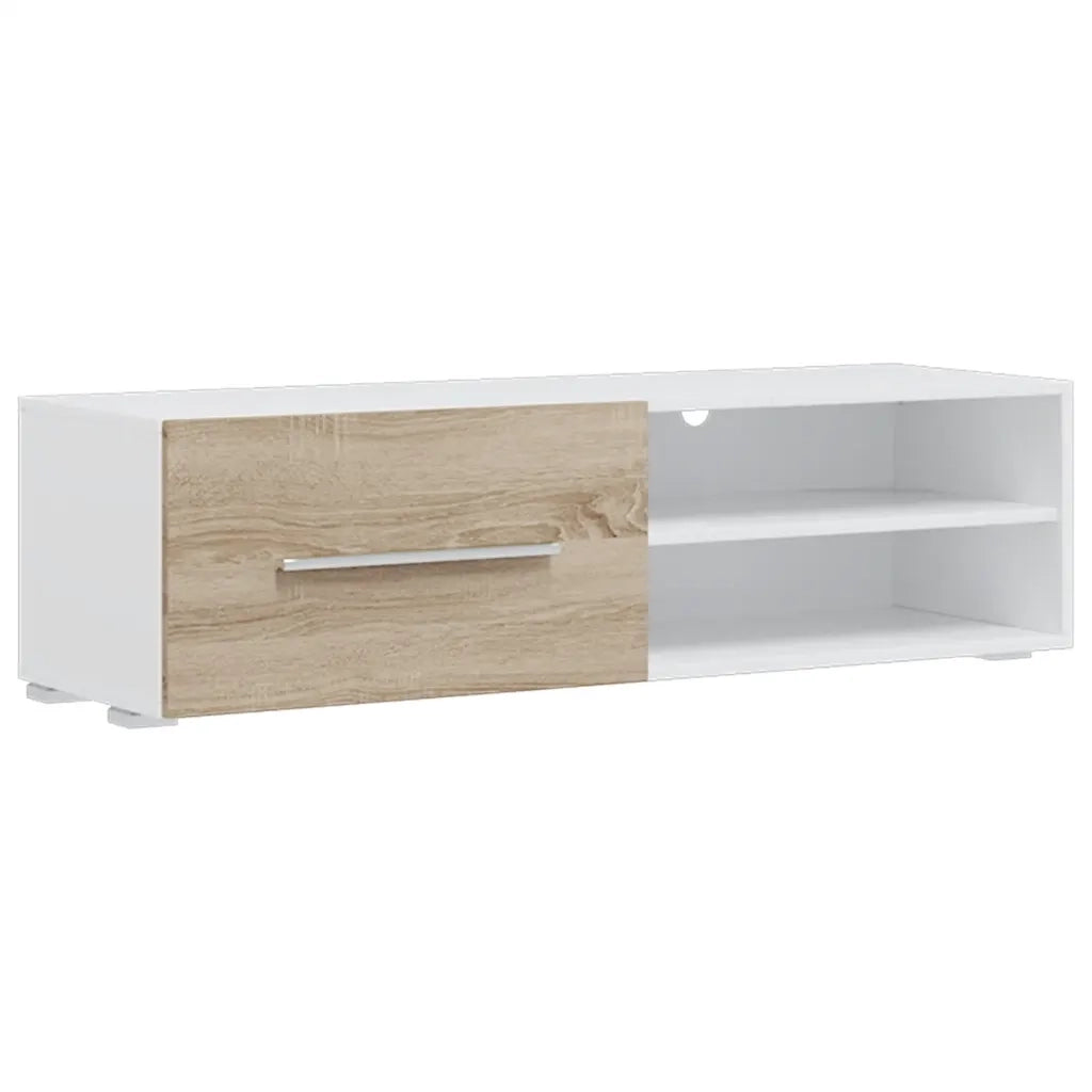 Mobile TV 5 pz con Illuminazione a LED Rovere Sonoma Truciolato