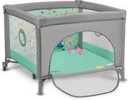Letto Portatile per Bambini con Materasso – Letto per Campeggio su Ruote – Letto Portatile con Entrata Laterale e Cerniera – Letto per Bambini 100 cm x 100 cm – Per Bambini e Bambine fino a 15 kg - Grigio