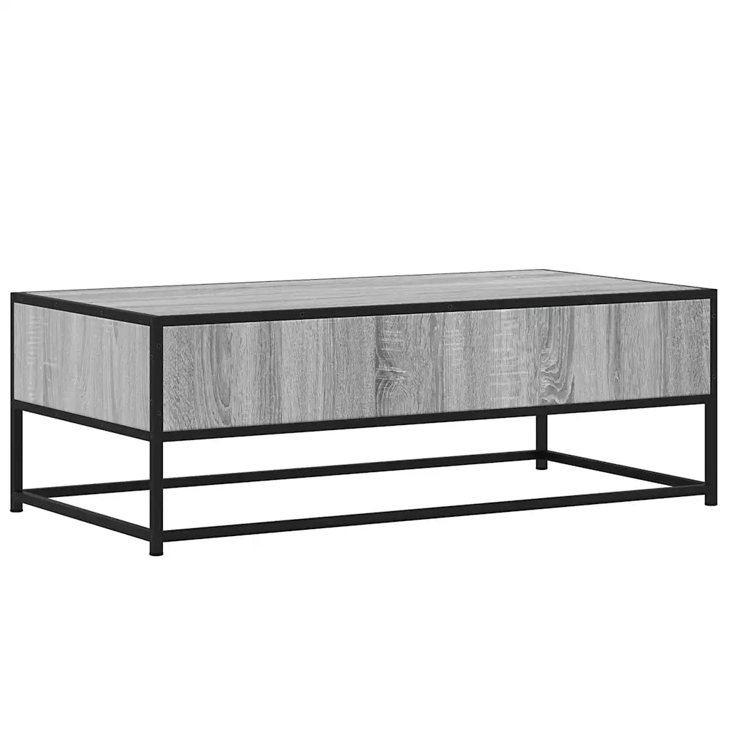 Tavolino salotto | Tavolino da caff¨¨ | Tavolino da Soggiorno Grigio Sonoma 100x50x35cm Multistrato Metallo