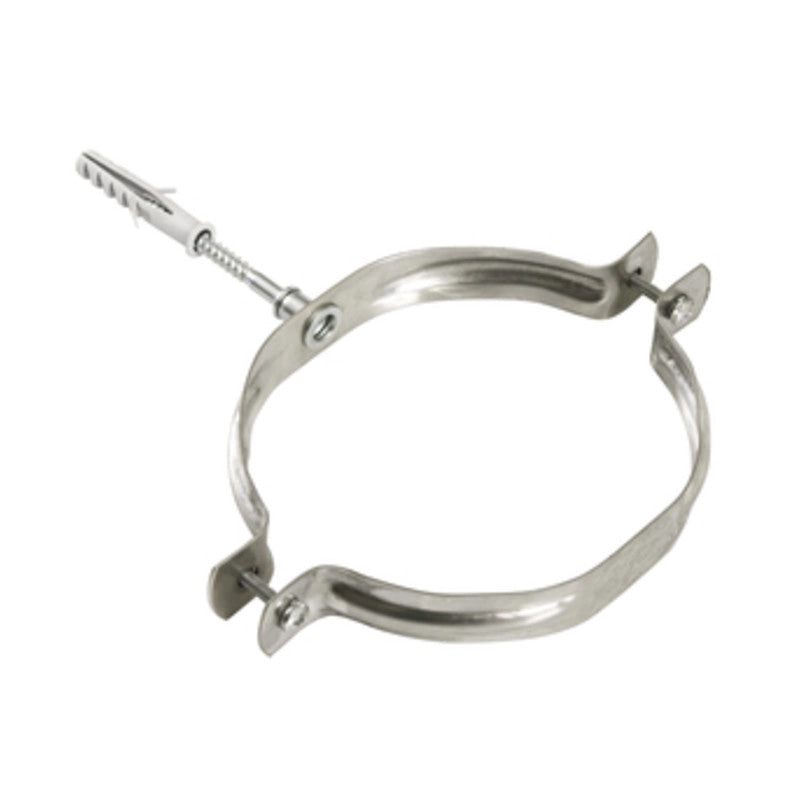 COLLARE INOX C/TASSELLO P/TUBO PELLET  8 CM- 10,0 pz