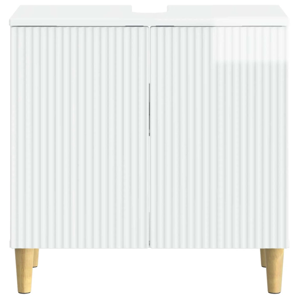 Armadio per Lavabo da Bagno ARNHEM Bianco Lucido 896569