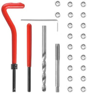 Set di riparazione a filo M6 x 1.0 - Qualità eccellente - Kit di attrezzi manuale per auto - 25 pezzi - Adatto per la riparazione di...