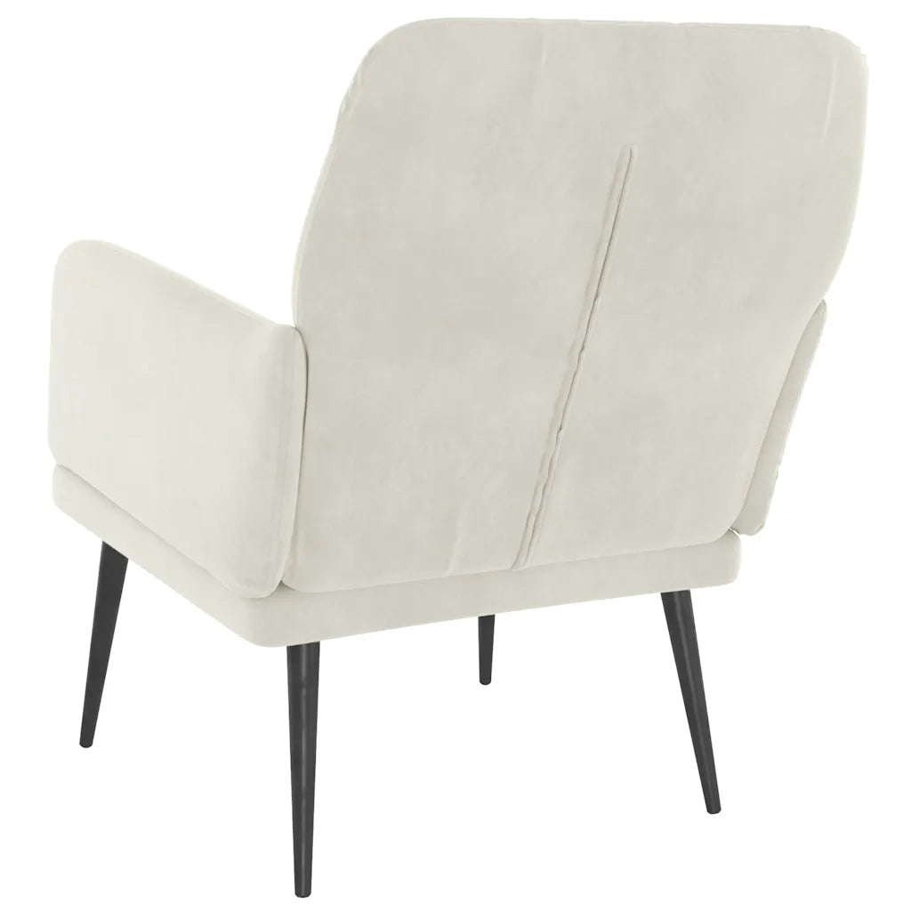 Poltrona Crema 62x79x79 cm Velluto 351412