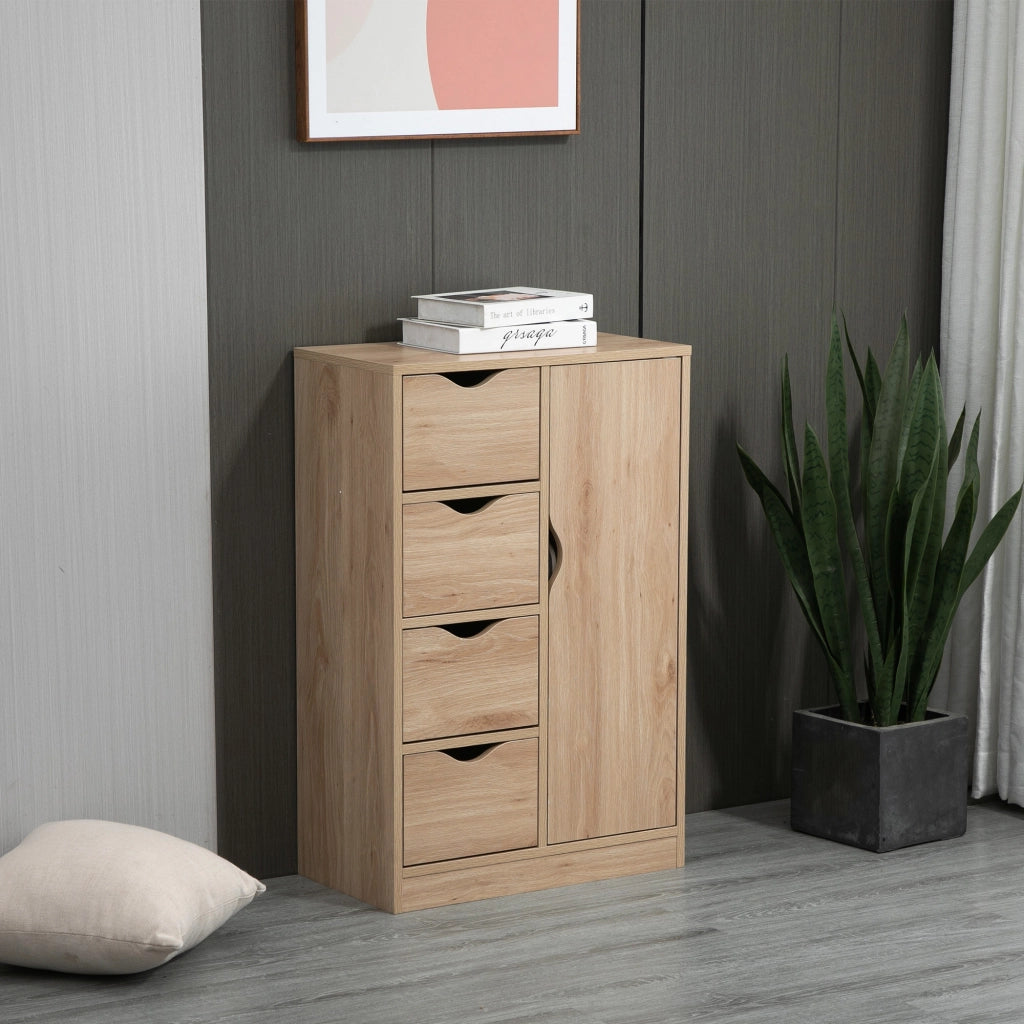 Mobile Bagno con Cassetti e Armadietto ¨C Zephmum ¨C Truciolato Bianco 54x29x83 cm