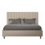Letto Matrimoniale Francese 140x200 cm con Rete Agueda Tortora