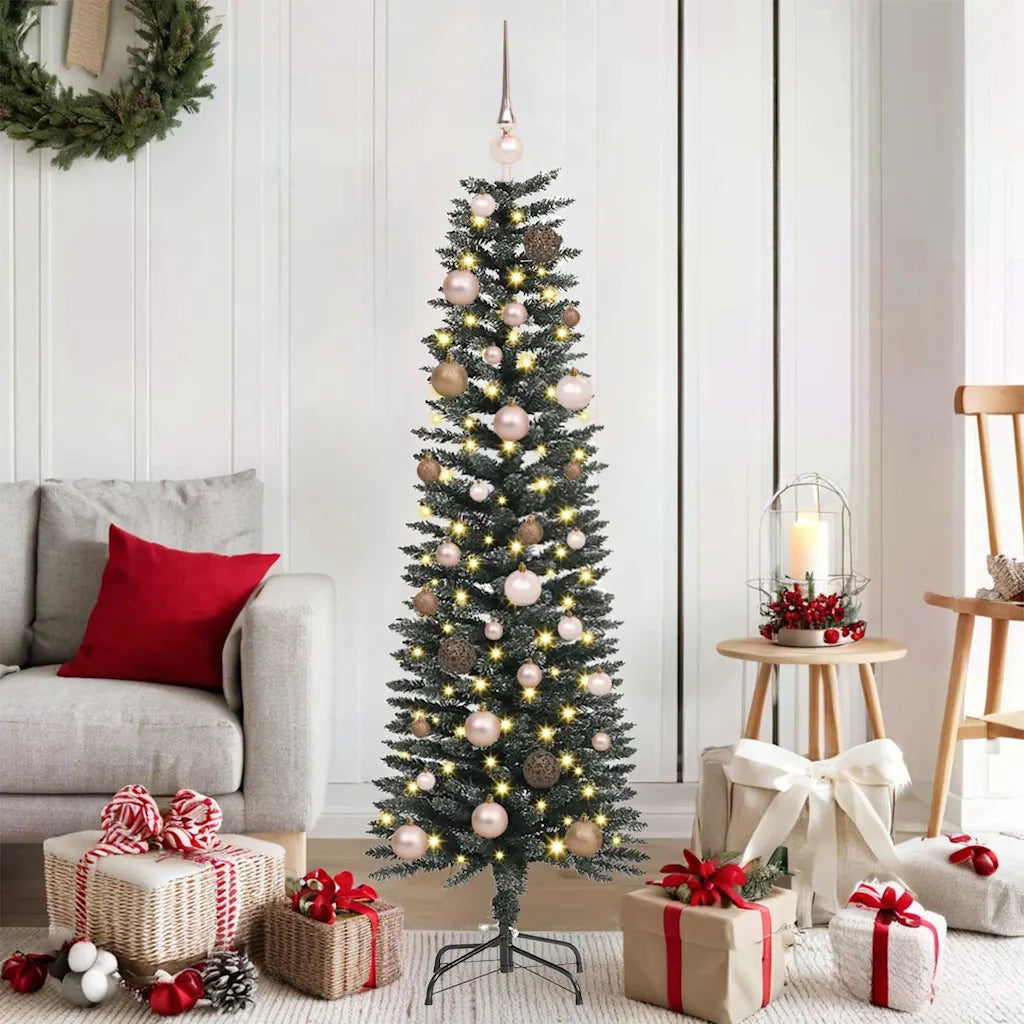 Albero di Natale | Decorazioni natalizie artificiale con 150 LED Verde 150 cm