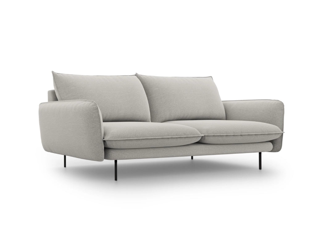 Cosmopolitan Design - Divano "Vienna" 3 posti in tessuto strutturato grigio chiaro 