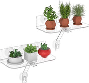 Pannello Acrilico per Finestre - Senza Fori - 30 cm - Punta di Appoggio Robusta - Set a 2 pezzi