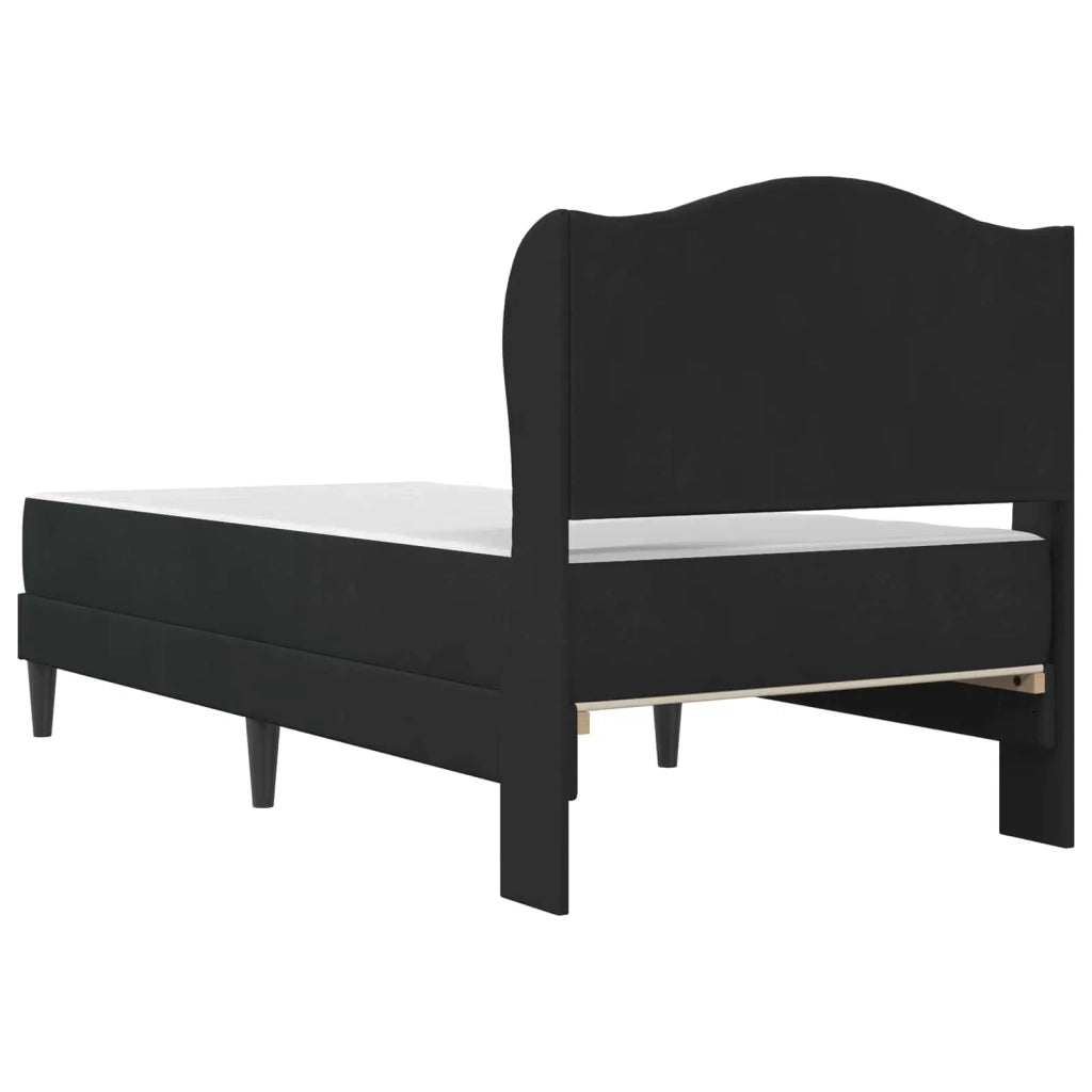 Struttura del letto con testiera-Giroletto Nero 80 x 200 cm Velluto 558209