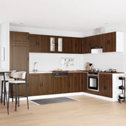Mobile Base per Lavandino 'Porto'con Lavandino Rovere Marrone 80x46x84,5 cm Legno Ingegnerizzato