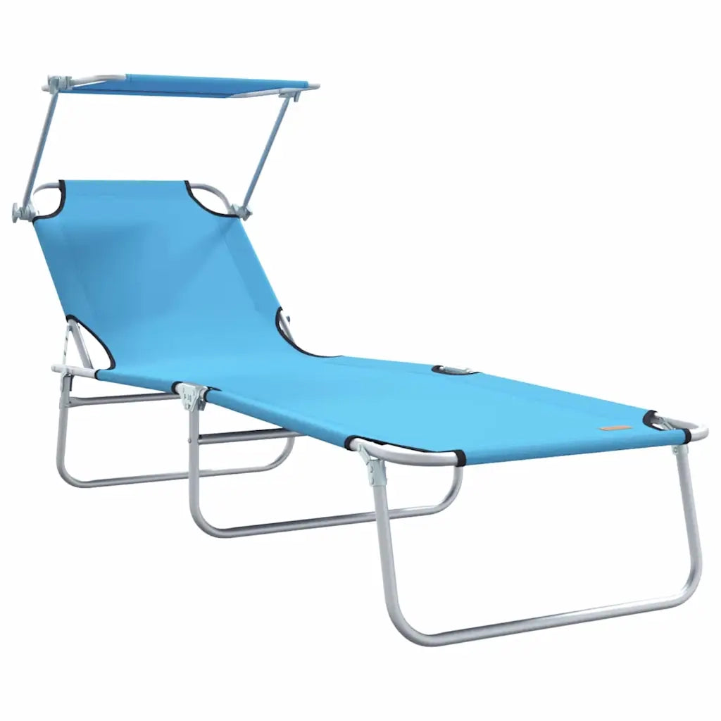 Lettino da sole 2 pcs Blu Vivo 58 x 188 x 77cm Poliestere 42003065