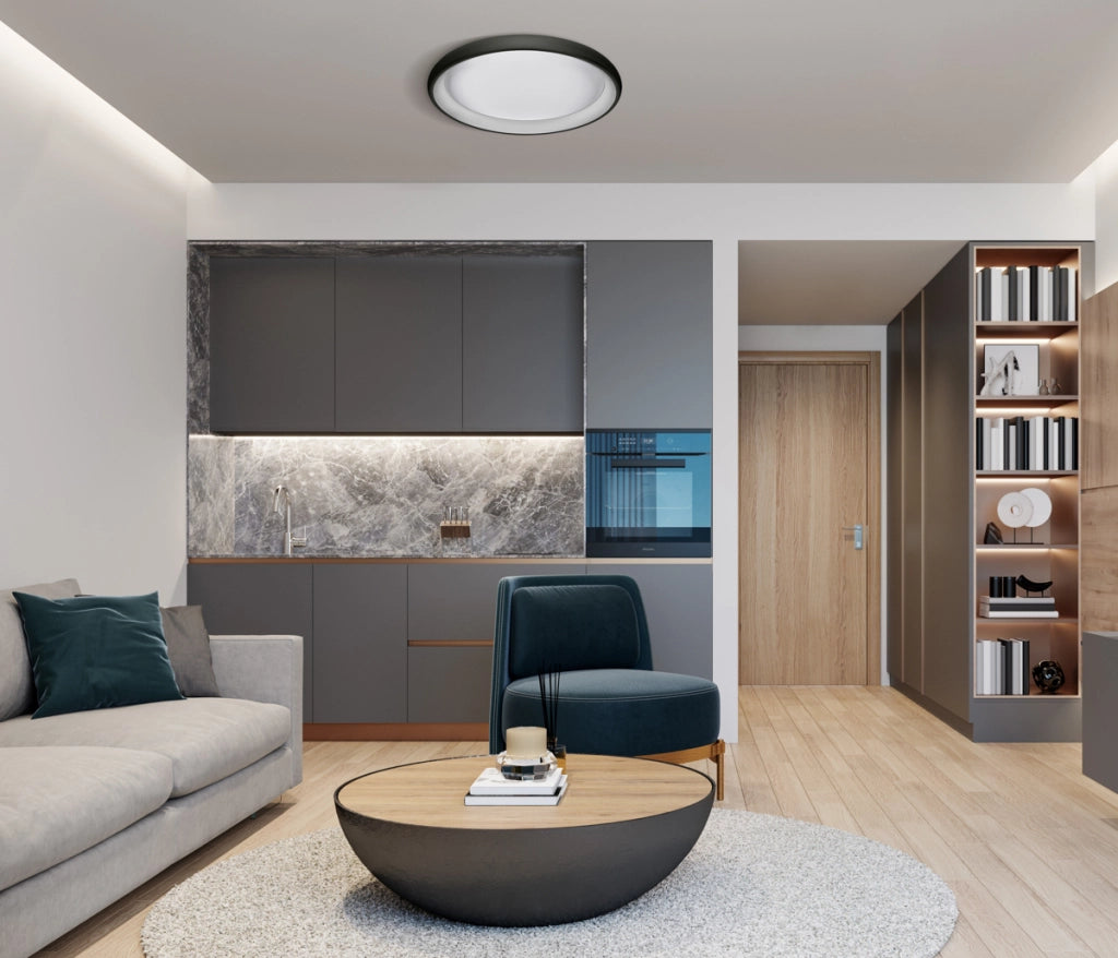 Plafoniera LED rotonda nera 32W 4000K Alessia Italux