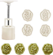 Set di stampi per mooncake con 4 forme flessibili per la preparazione di dolci fai da te