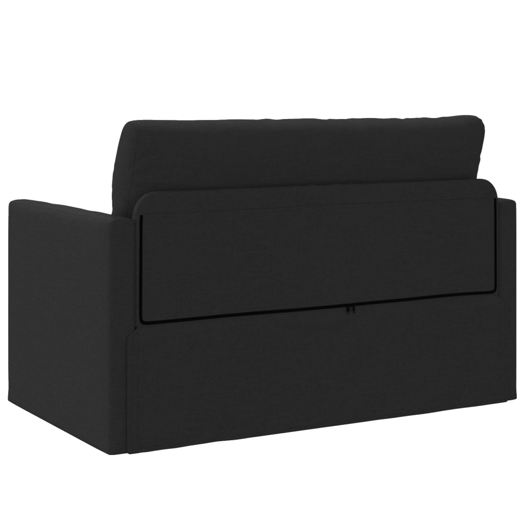 Divano letto 2-in-1 Nero 124x71x78 cm Tessuto
