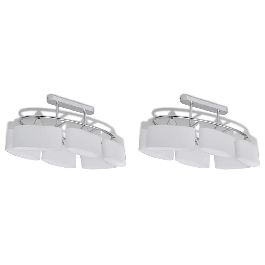 Lampade da Soffitto Ellissoidali 2 pz Paralume in Vetro E14 cod mxl 63286