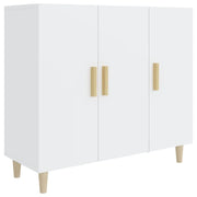 Credenza-Buffet-Armadio da cucina Bianca 90x34x80 cm in Legno Multistrato 406582
