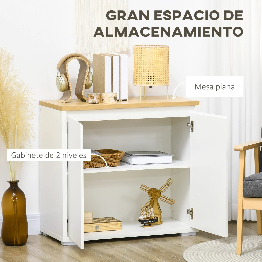 Tavolino contenitore ¨C zephmum ¨C Bianco 80x37x75 cm