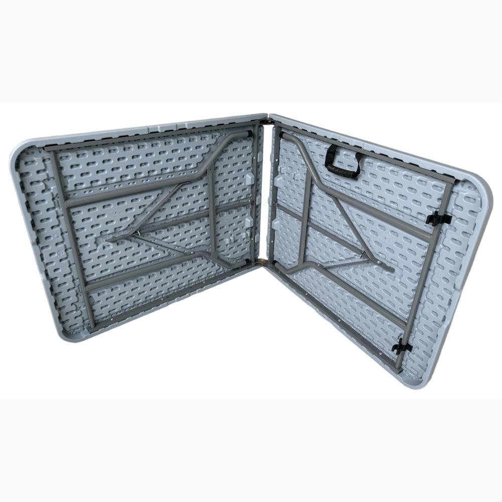 Tavolo 180x75x72 cm GRIGIO Pieghevole Richiudibile per Feste Sagre Fiere Giardino Campeggio Camping