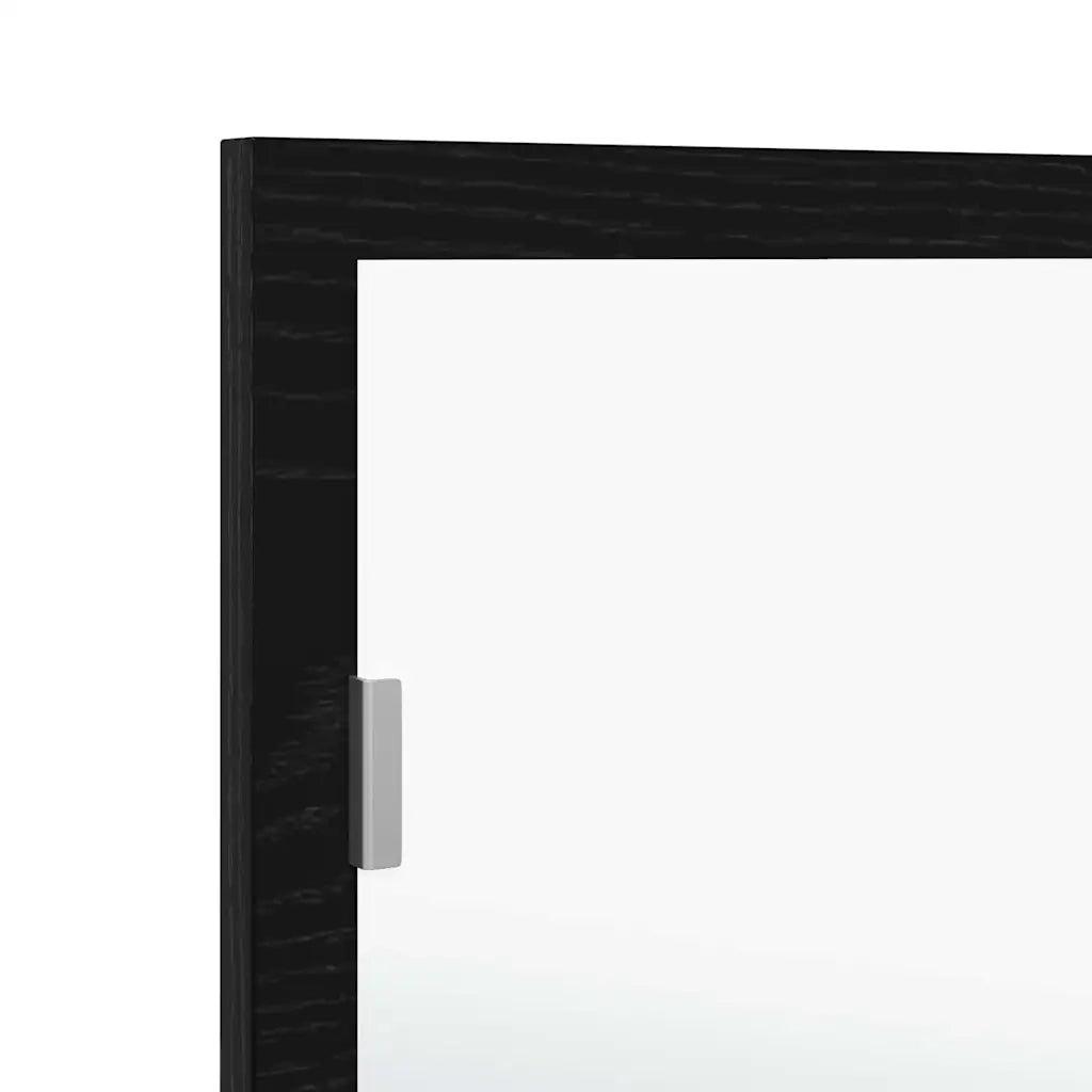 Specchio da Bagno | Specchio decorativo LED Rovere Nero 100 x 8,5 x 37 cm Vetro