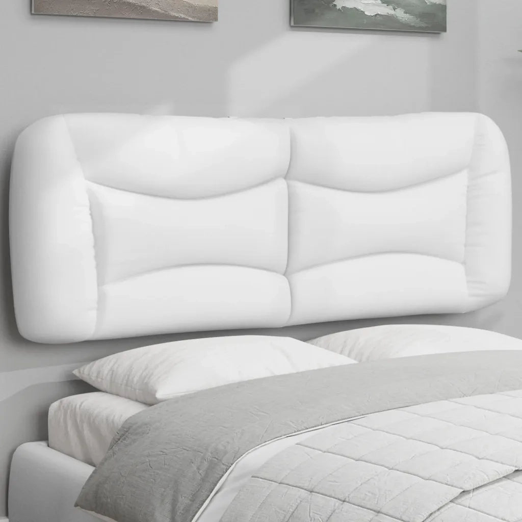 Cuscino Testiera Hvar Bianco 137 cm in Similpelle 376073