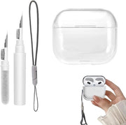Copertura Protettiva con Cinturino e Penna di Pulizia per AirPods 4 - Bianco