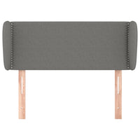 Testiera ad Orecchio Grigio Scuro 93x23x78/88 cm in Tessuto 3116987