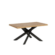 Tavolo Fisso 140x90 cm Versalux Rovere Scortecciato Gambe Antracite