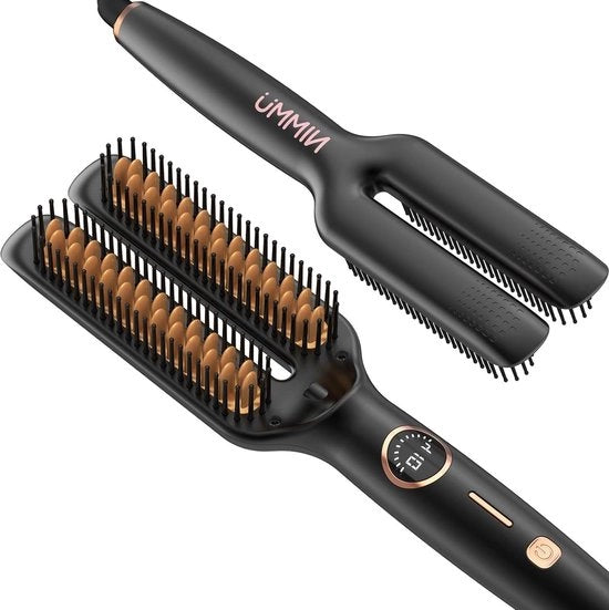 Stilella 2 in 1 con display a LED e ioni per stile e cura capelli - stilella 2 in 1 a doppia tensione con 5 impostazioni di temperatura